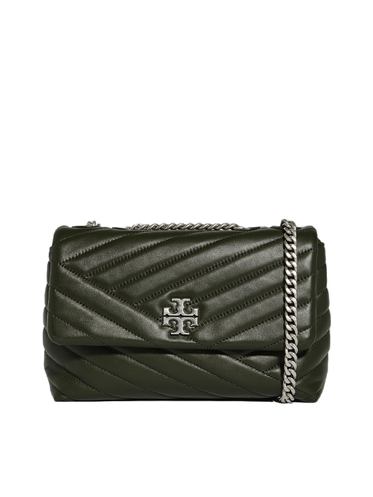 Tory Burch 64963 Kira Chevron Small Convertible Shoulder Bag Poblano