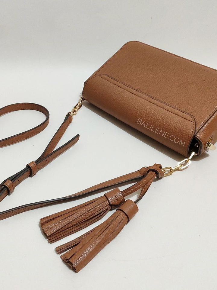 Tory Burch 67303 Thea Leather Mini Crossbody Bag Classic Tan