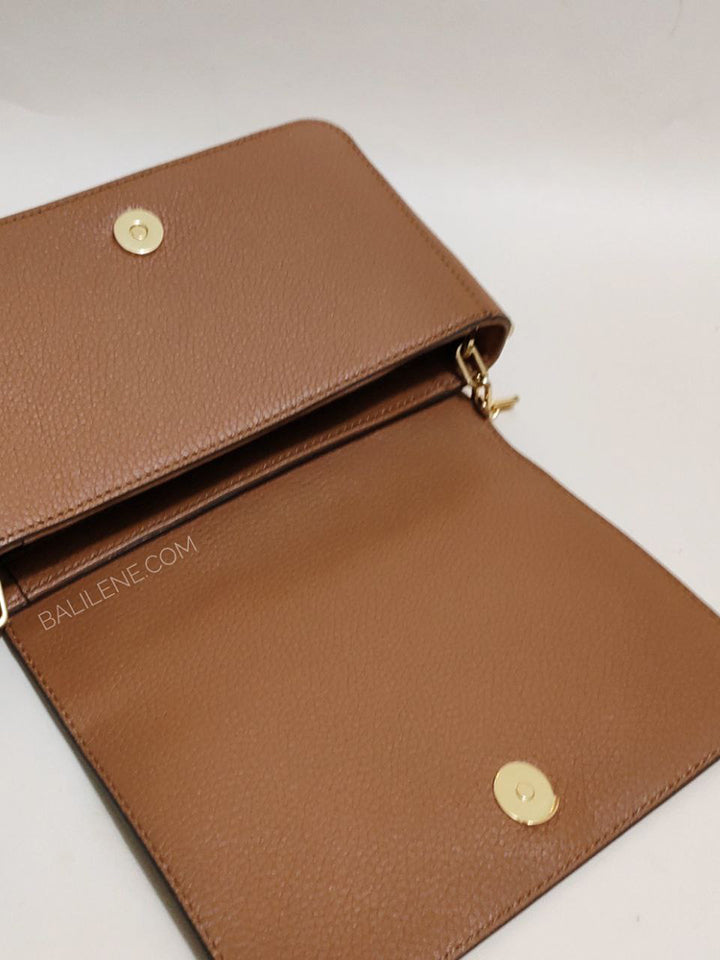 Tory Burch 67303 Thea Leather Mini Crossbody Bag Classic Tan