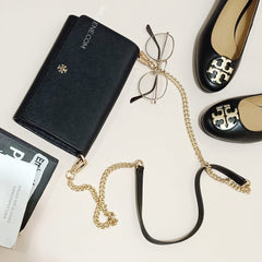 Tory Burch 52899 Emerson Chain Wallet Black