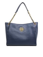 Tory Burch Britten Small Slouchy Tote Royal Navy