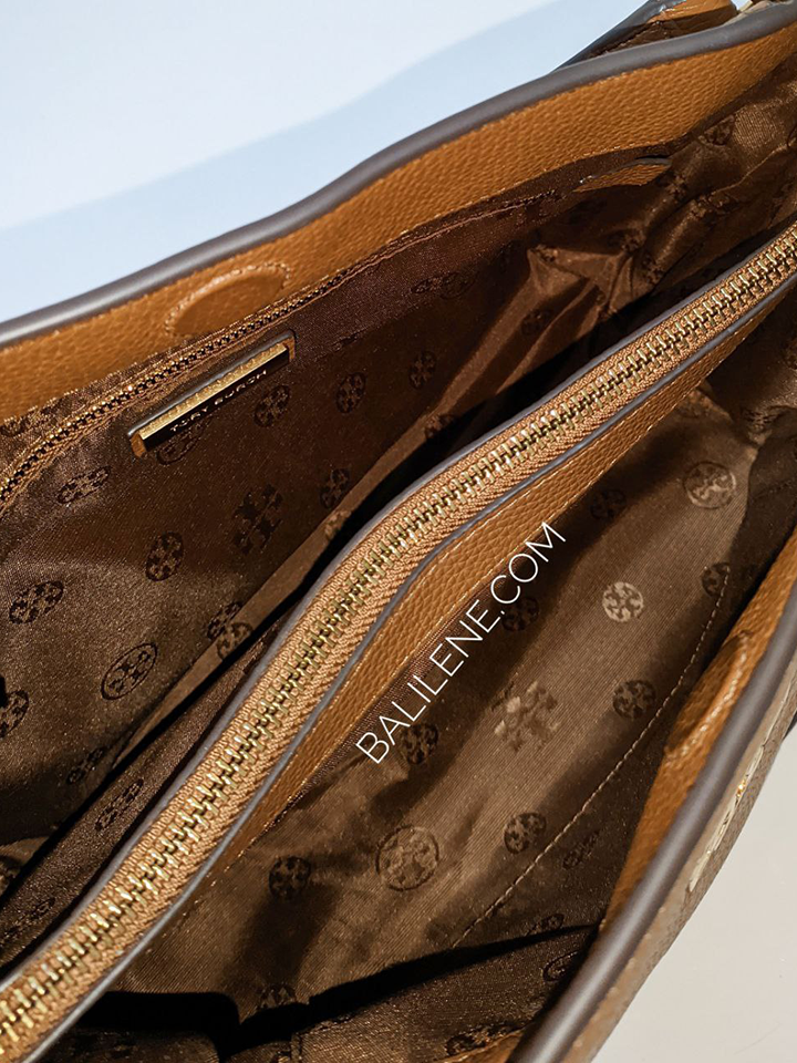 Tory Burch Britten Small Slouchy Tote Moose