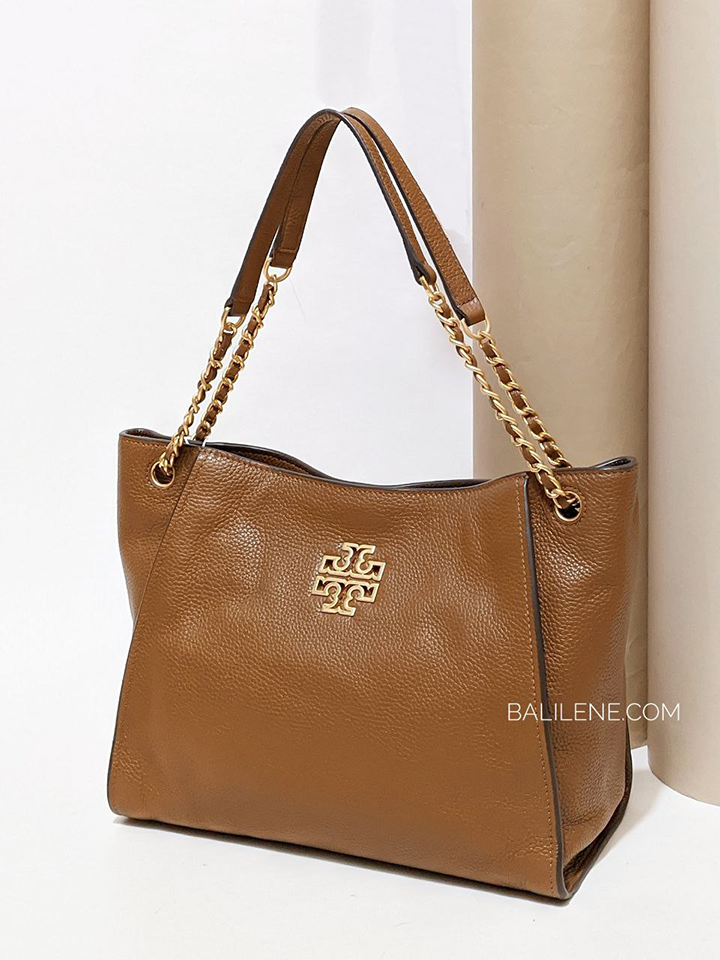 Tory Burch Britten Small Slouchy Tote Moose