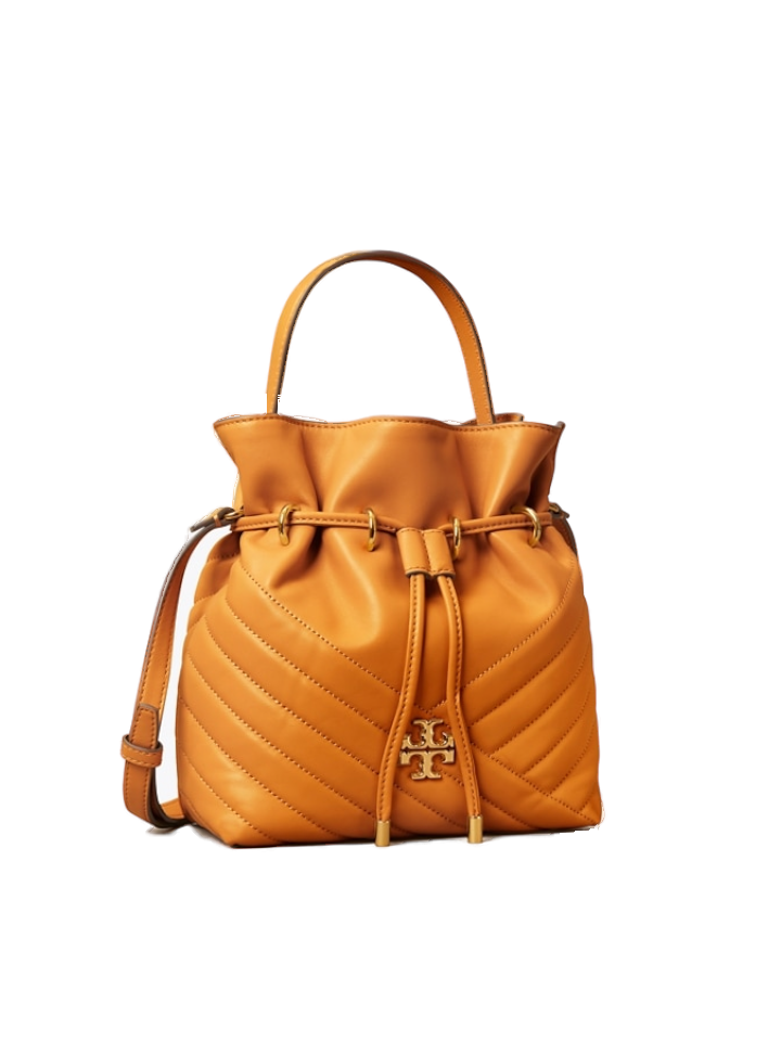 Tory Burch 73561 Kira Chevron Mini Bucket Bag Squash Balilene