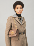    Tory-Burch-73589-Eleanor-Small-Convertible-Shoulder-Bag-Clam-Shell-Brown-Balilene-onmodel