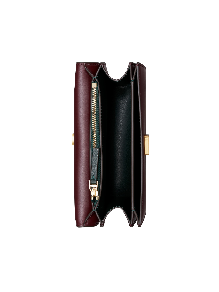 Tory Burch Eleanor Small Convertible Shoulder Bag Claret