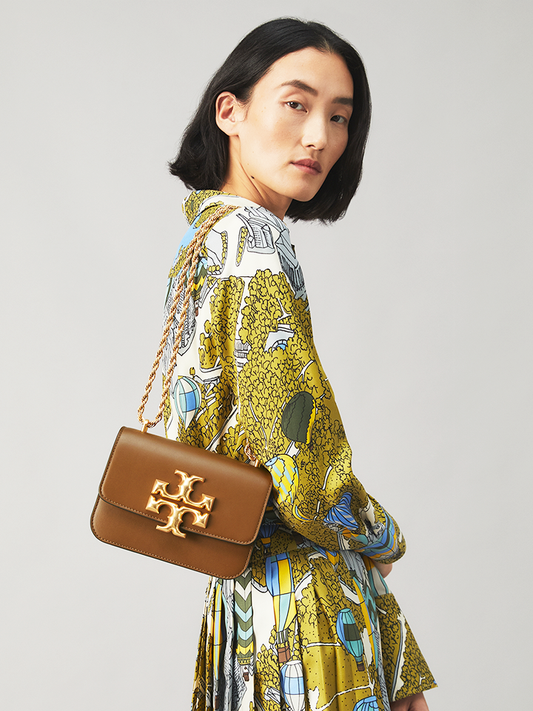 Tory Burch Eleanor Small Convertible Shoulder Bag Moose