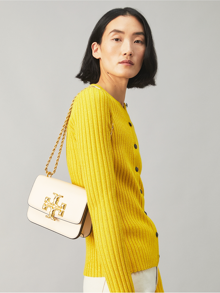 Tory Burch Eleanor Small Convertible Shoulder Bag New Cream