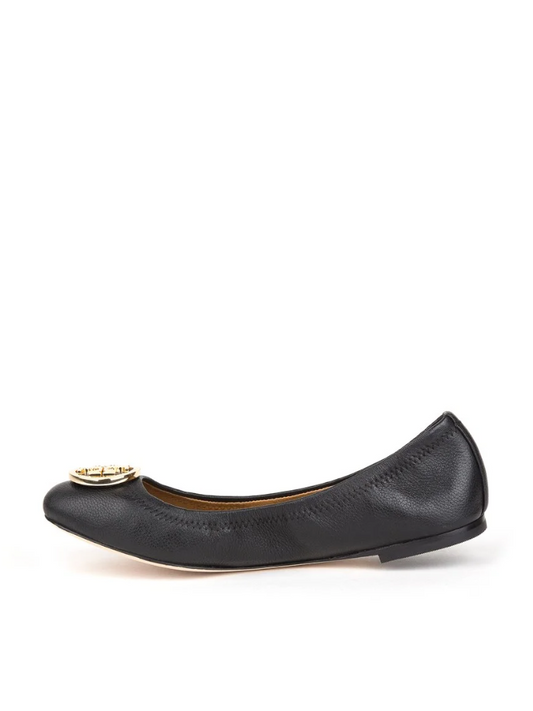 Tory Burch 75513 Benton 2 Travel Ballet Perfect Black Size 7