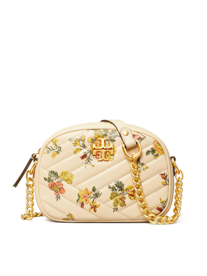 NWT Tory Burch Kira Chevron Printed Small Camera Bag Rose Floral