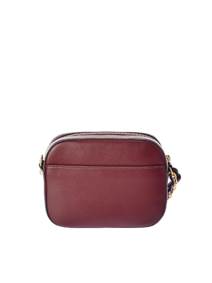 Tory Burch 74637 McGraw Embossed Colorblok Camera Bag Claret