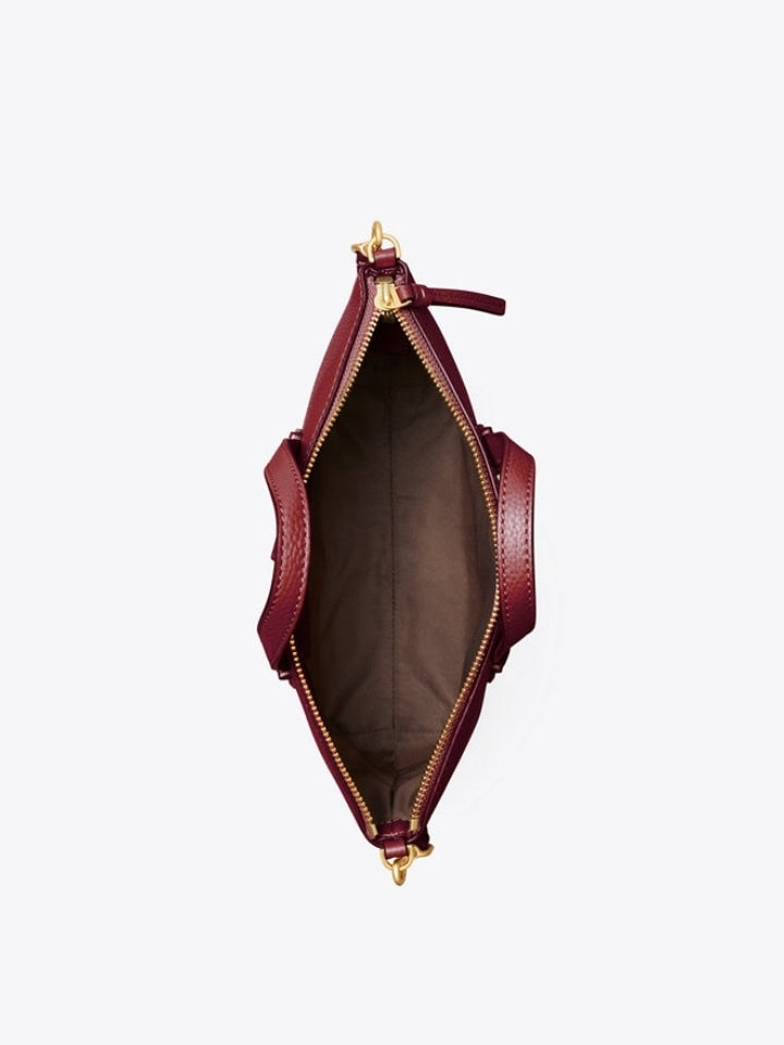 Tory Burch 74850 Mini Top Zip Satchel Claret