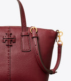Tory Burch 74850 Mini Top Zip Satchel Claret