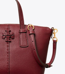 Tory Burch 74850 Mini Top Zip Satchel Claret
