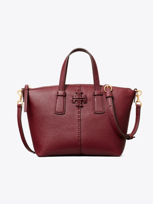 Tory Burch 74850 Mini Top Zip Satchel Claret