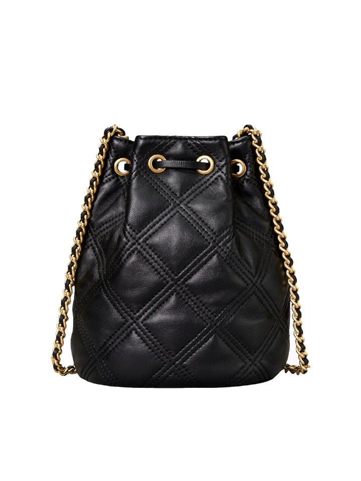 Tory Burch Fleming Soft Mini Bucket Bag Black