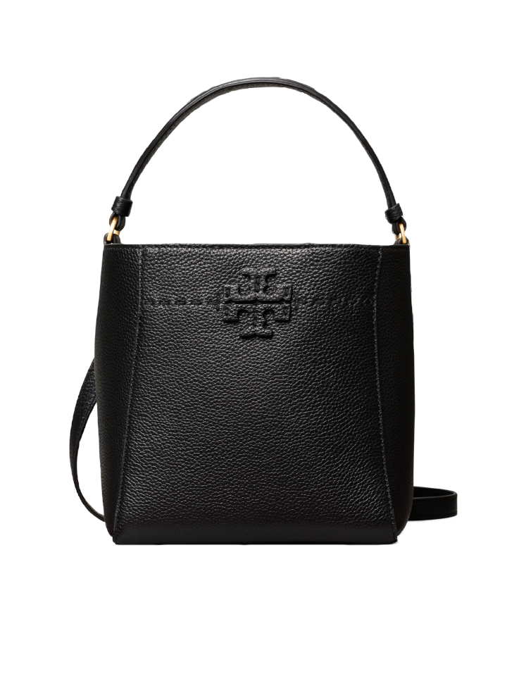 Tory Burch 74956 McGraw Small Bucket Bag Black