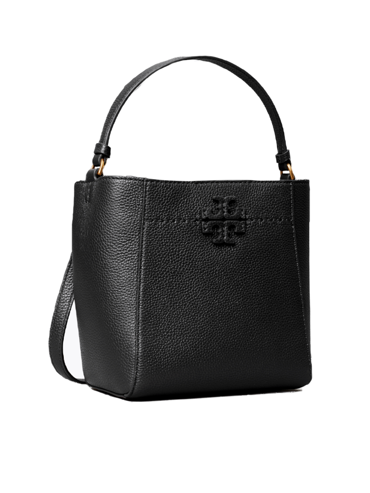 Tory Burch 74956 McGraw Small Bucket Bag Black