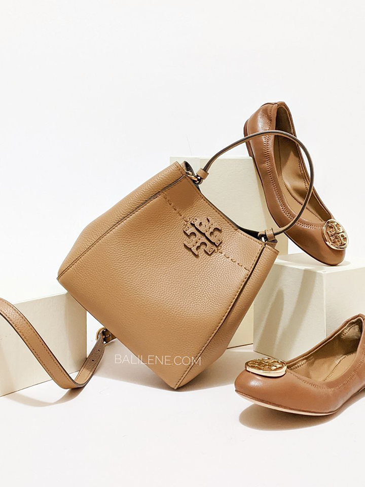 Tory Burch 74956 McGraw Small Bucket Bag Tiramisu