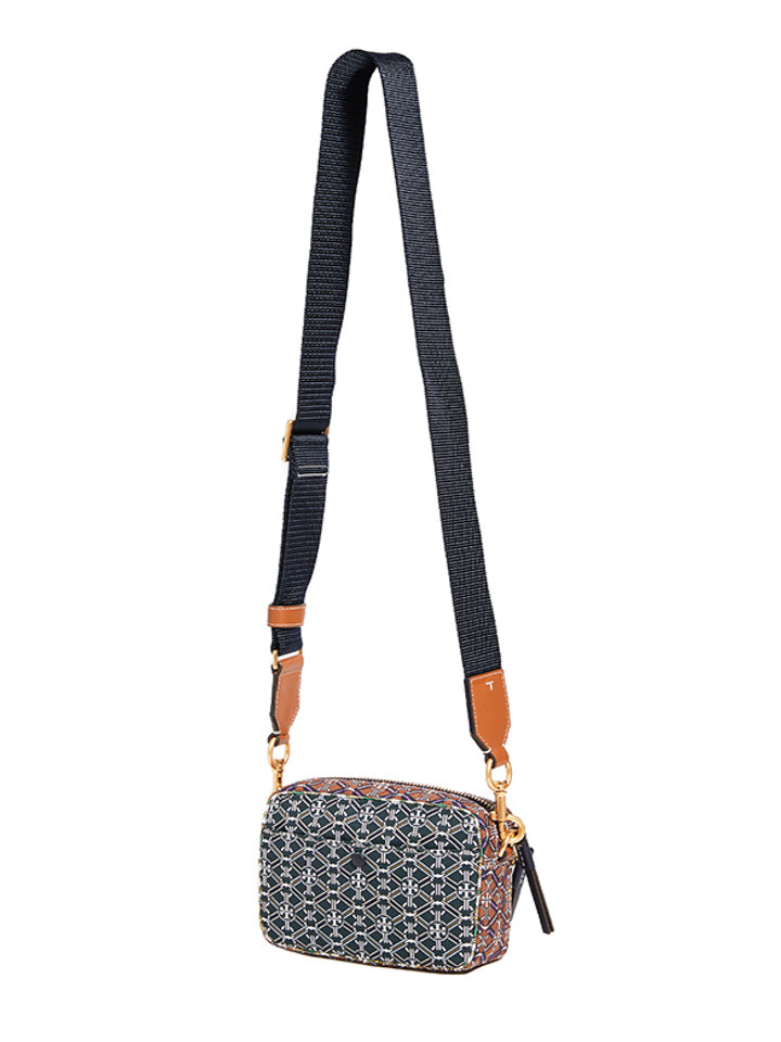 Tory Burch 75210 Piper Printed Mini Bag Gemini Medallion Ribbon