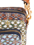Tory Burch 75210 Piper Printed Mini Bag Gemini Medallion Ribbon