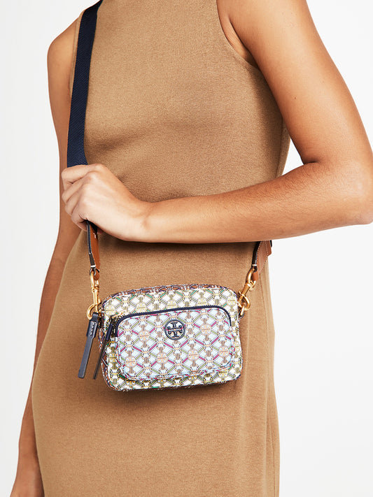 Tory Burch 75210 Piper Printed Mini Bag Gemini Medallion Ribbon