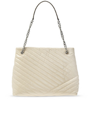 Tory Burch 75450 Kira Chevron Quilted Leather Tote In New Cream