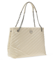 Tory Burch 75450 Kira Chevron Quilted Leather Tote In New Cream