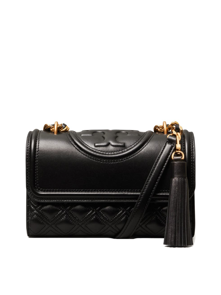 Tory Burch 75576 New Fleming Small Convertible Shoulder Bag Black