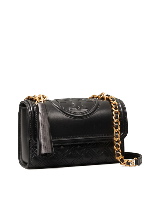 Tory Burch 75576 New Fleming Small Convertible Shoulder Bag Black