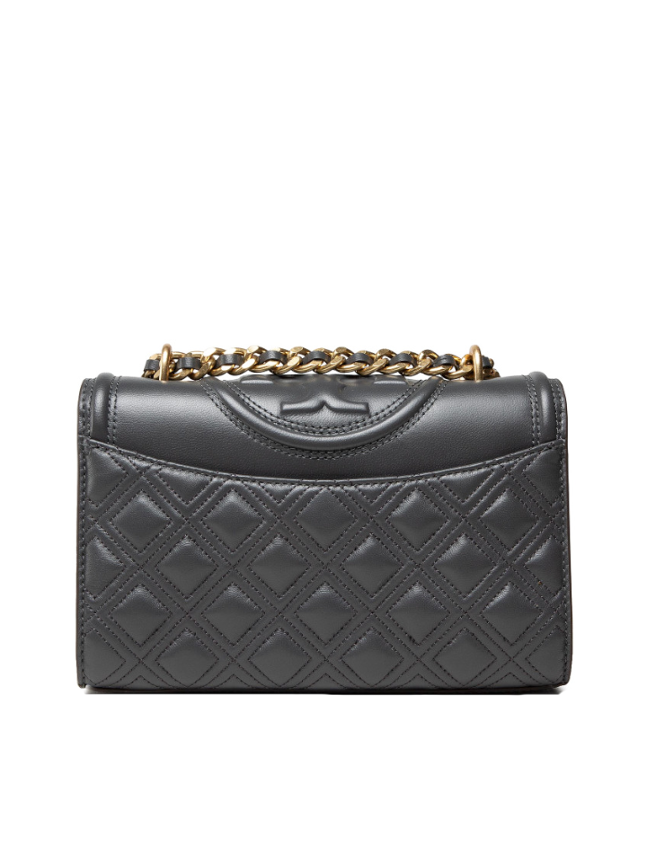 Tory Burch 75576 New Fleming Small Convertible Shoulder Bag Overcast