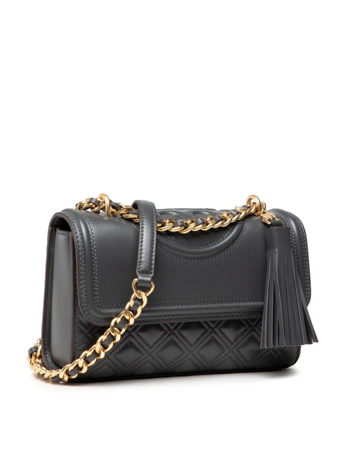Tory Burch 75576 New Fleming Small Convertible Shoulder Bag Overcast