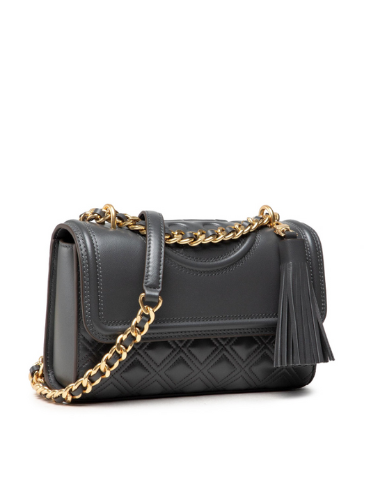 Tory Burch 75576 New Fleming Small Convertible Shoulder Bag Overcast
