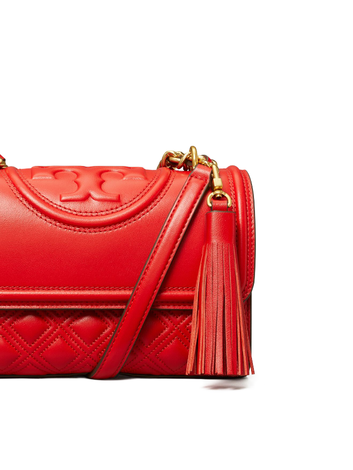 Tory Burch 75576 Small Fleming Convertible Shoulder Bag Bearberry