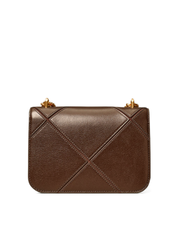 Tory Burch Eleanor Diamond Quilted Small Convertible Shoulder Bag Cold Brew