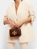 Tory Burch Eleanor Diamond Quilted Small Convertible Shoulder Bag Cold Brew