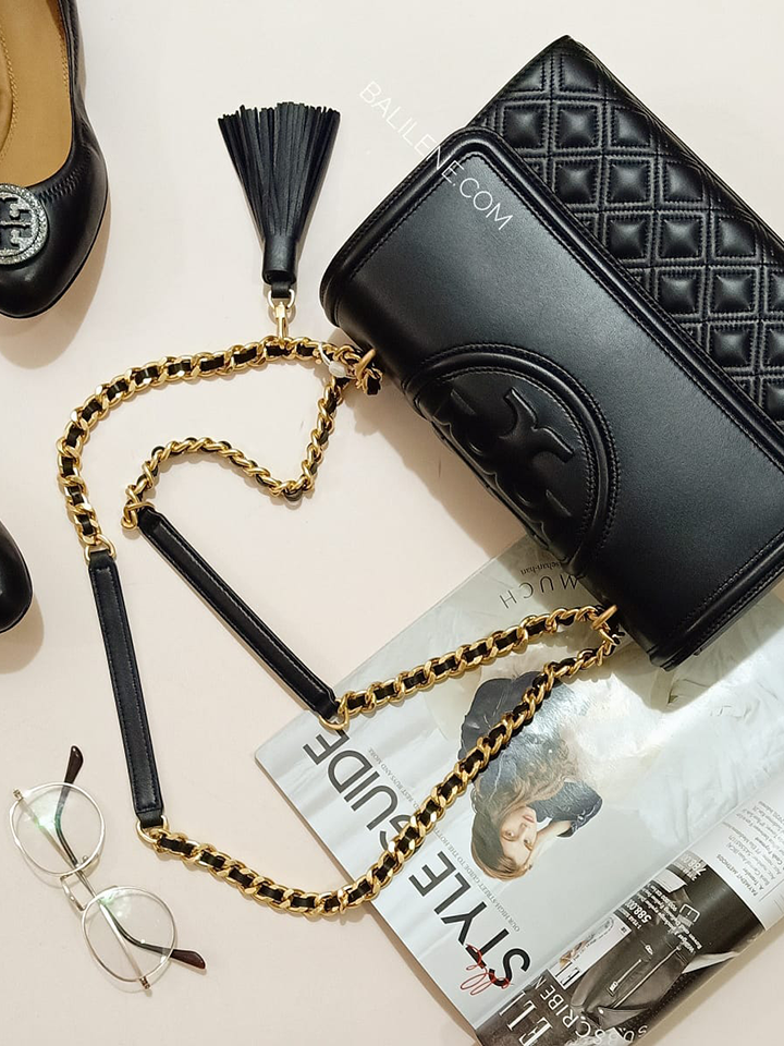 Tory Burch Fleming Convertible Shoulder Bag Black