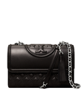 Tory Burch Fleming Convertible Shoulder Bag Black Silver