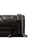 Tory Burch Fleming Convertible Shoulder Bag Black Silver