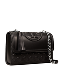 Tory Burch Fleming Convertible Shoulder Bag Black Silver