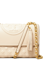 Tory Burch Fleming Convertible Shoulder Bag New Cream