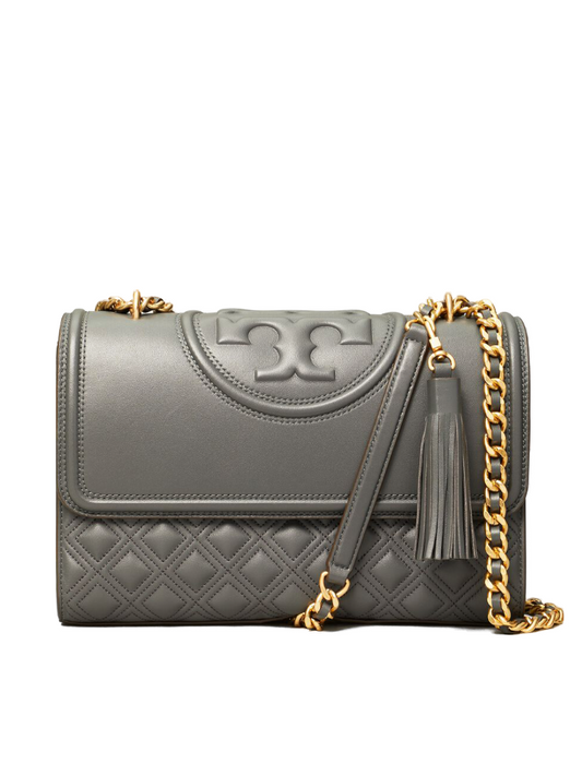 Tory Burch Fleming Convertible Shoulder Bag Overcast
