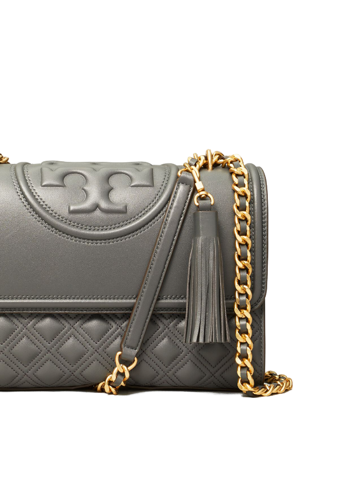 Tory Burch Fleming Convertible Shoulder Bag Overcast