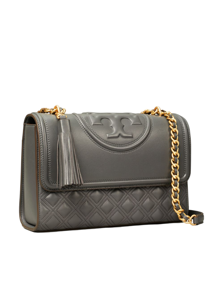 Tory Burch Fleming Convertible Shoulder Bag Overcast