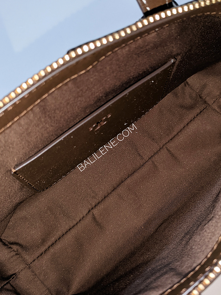 Tory Burch 77094 McGraw Smooth Mini Top-Zip Satchel Cold Brew