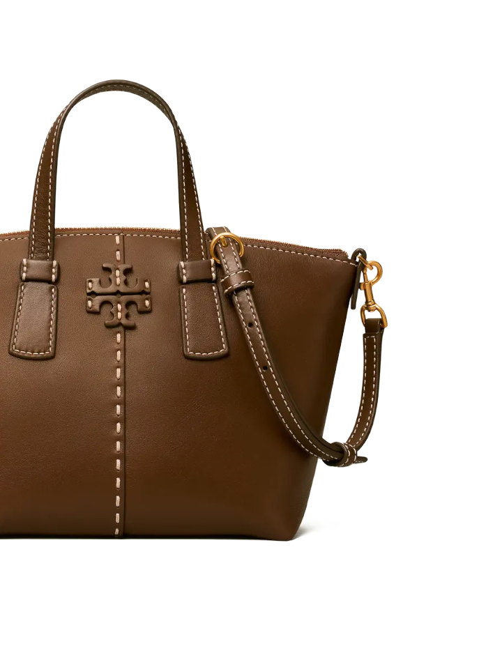 Tory burch mcgraw zip top satchel sale