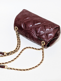 Tory Burch 77099 Fleming Soft Glazed Mini Bag Royal Burgundy