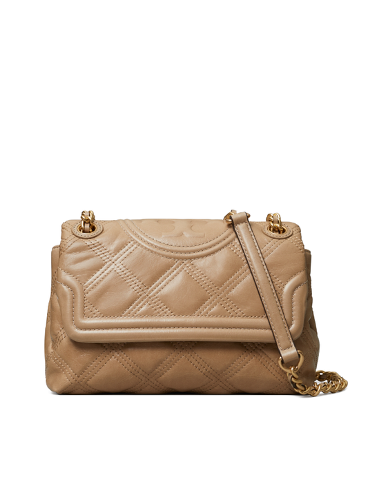 Tory Burch 77136 Fleming Soft Glazed Small Convertible Shoulder Bag Almond Flour