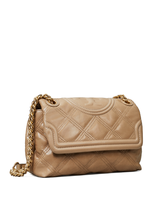 Tory Burch 77136 Fleming Soft Glazed Small Convertible Shoulder Bag Almond Flour