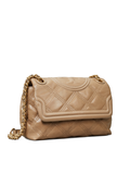 Tory Burch 77136 Fleming Soft Glazed Small Convertible Shoulder Bag Almond Flour